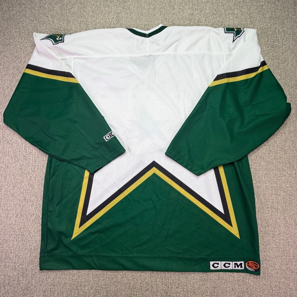 Vintage 90s CCM Dallas Stars NHL Air Knit Away Hockey Jersey Mens XXL Canada - Picture 2 of 10